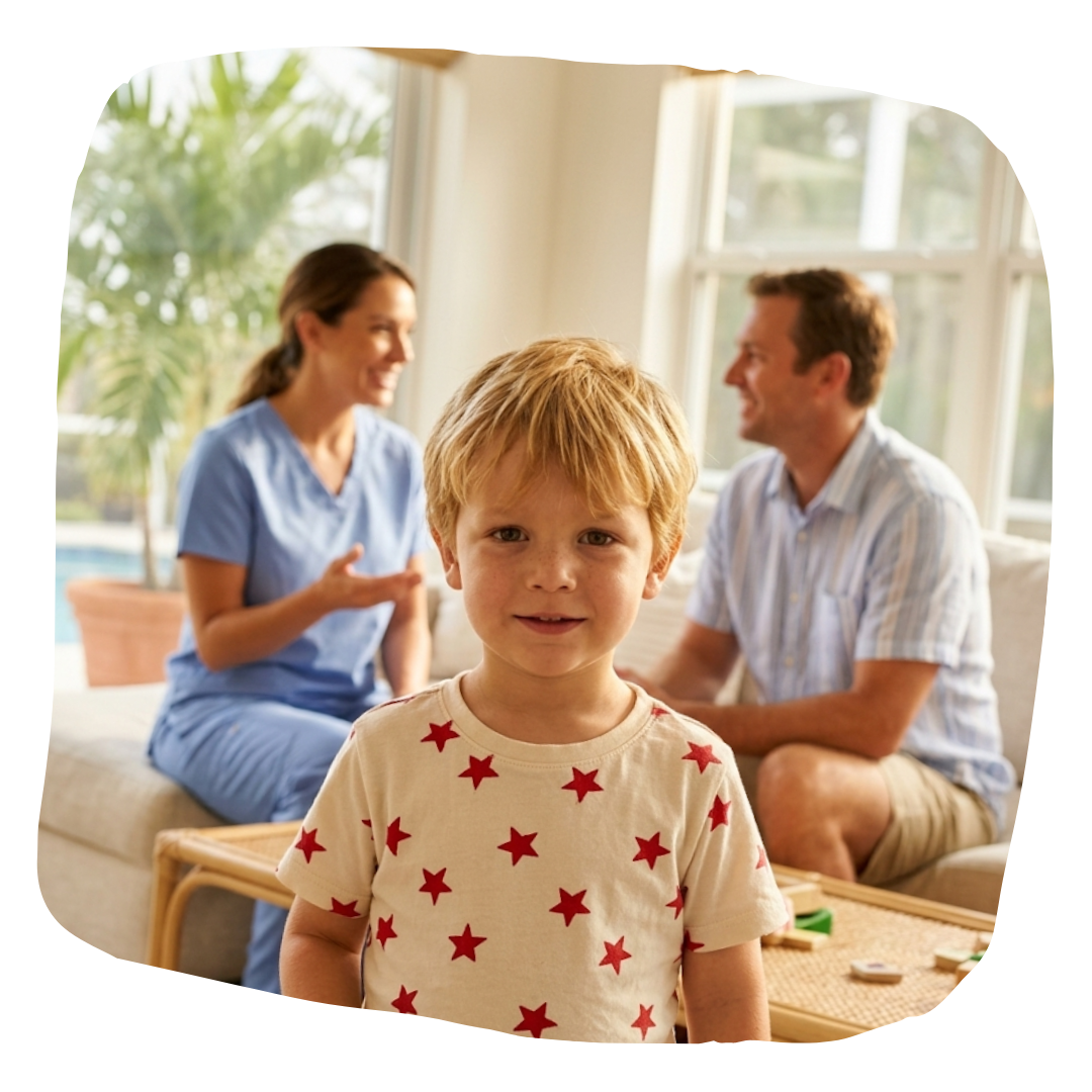 Happy family enjoying time together